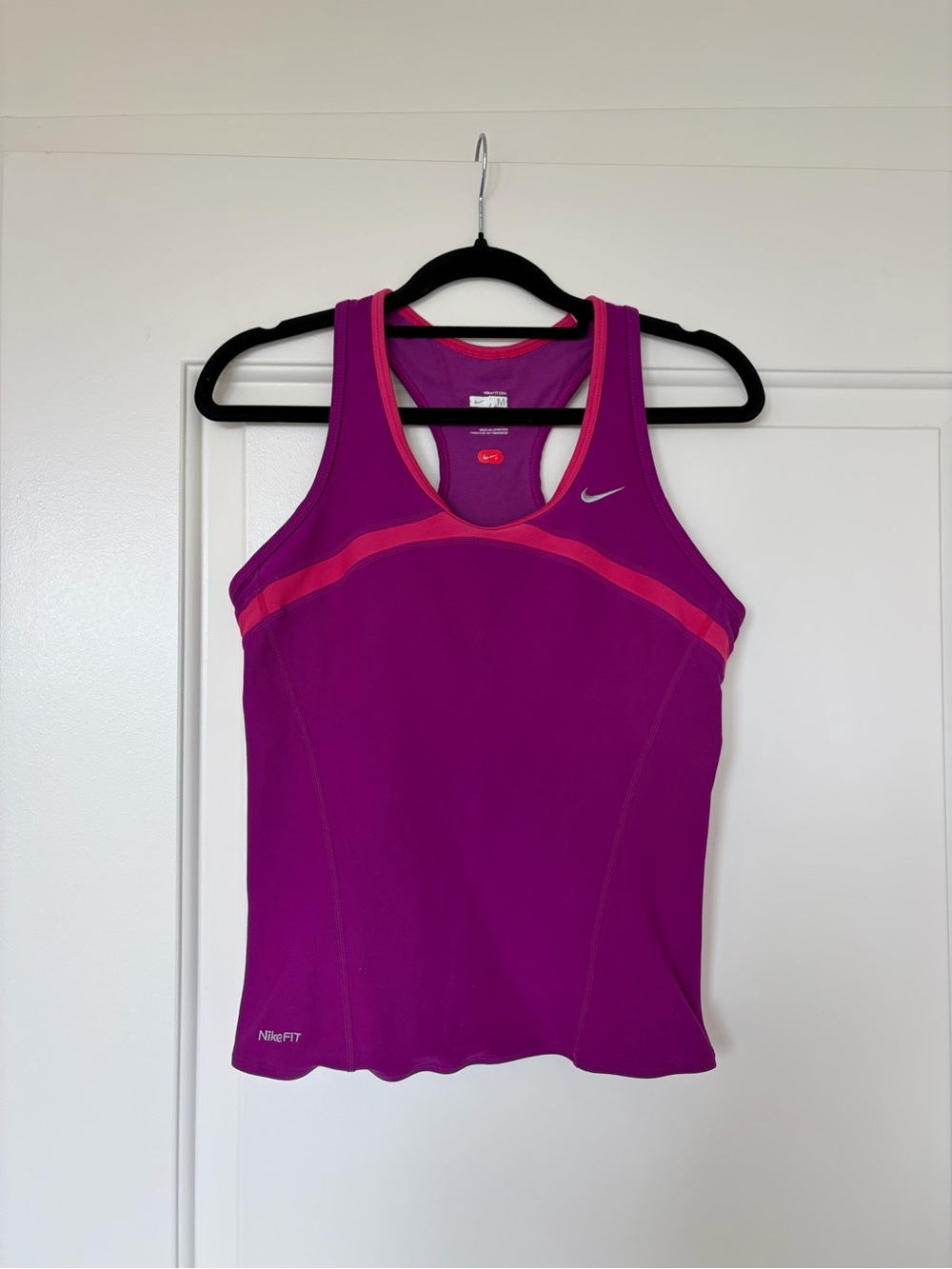 Nike Magenta and Hot Pink Racerback Sports Tank